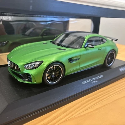1:18 Minichamps Mercedes Benz AMG GTR 2017 Green Hell Magno 155 036020 - Image 1 of 4