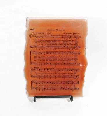 Vintage Precious Memories Hymn Stone Plaque (Alabaster) 7 x 5.5 in, 3 lb - Image 1 of 4