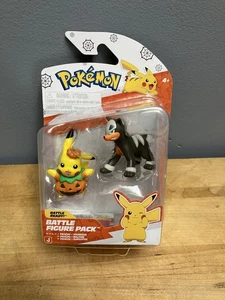 Neu im Karton Pokemon Halloween 2" Pikachu und Houndour Battle Figur 2 Stück Spielzeug - Bild 1 von 2
