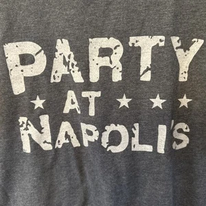 Party at Napoli's T-shirt. Gray,, Large. Former Cleveland Indian fan favorite. - Picture 1 of 4