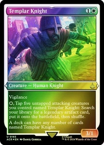 Magic The Gathering MTG TEMPLAR KNIGHT ETCHED FOIL Assassin's Creed NM - Picture 1 of 1