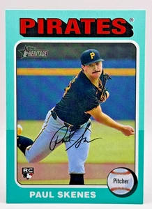 2024 Topps Heritage High Number Paul Skenes Aqua Border Pirates Rookie RC #594 - Picture 1 of 2