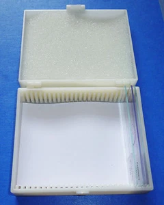 Alto Qualità Microscopio Spalline Conservazione Scatola per 25 Spalline, Nuovo - Foto 1 di 1