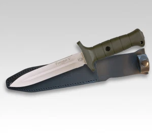 EICKHORN GERMAN FORESTER V HUNTER US TAN KNIFE / OLIVE GREEN *LEATHER SEATH* - Bild 1 von 1