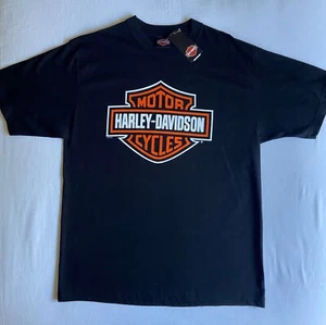 Harley Davidson t shirt t-shirt tshirt XL Mens black crew neck genuine HD - Picture 1 of 14
