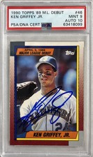 1990 TOPPS '89 MAJOR LEAGUE DEBUT #46 KEN GRIFFEY JR PSA DNA AUTO 10 PSA 9 (8099