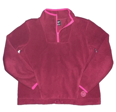 Chaqueta mediana vintage de lana con media cremallera para mujer Pony Brand NYC rosa/magenta Foto 1 de 4