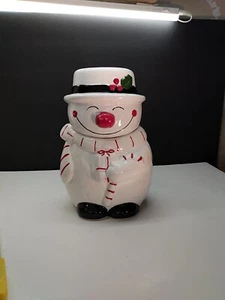 Vintage Steingut Schneemann Keksdose Vintage  - Bild 1 von 20