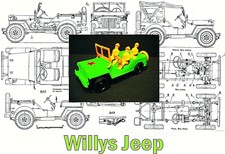 Willys Jeep Firefighter Vintage -  made in the 1970's - Portugal - green/yellow