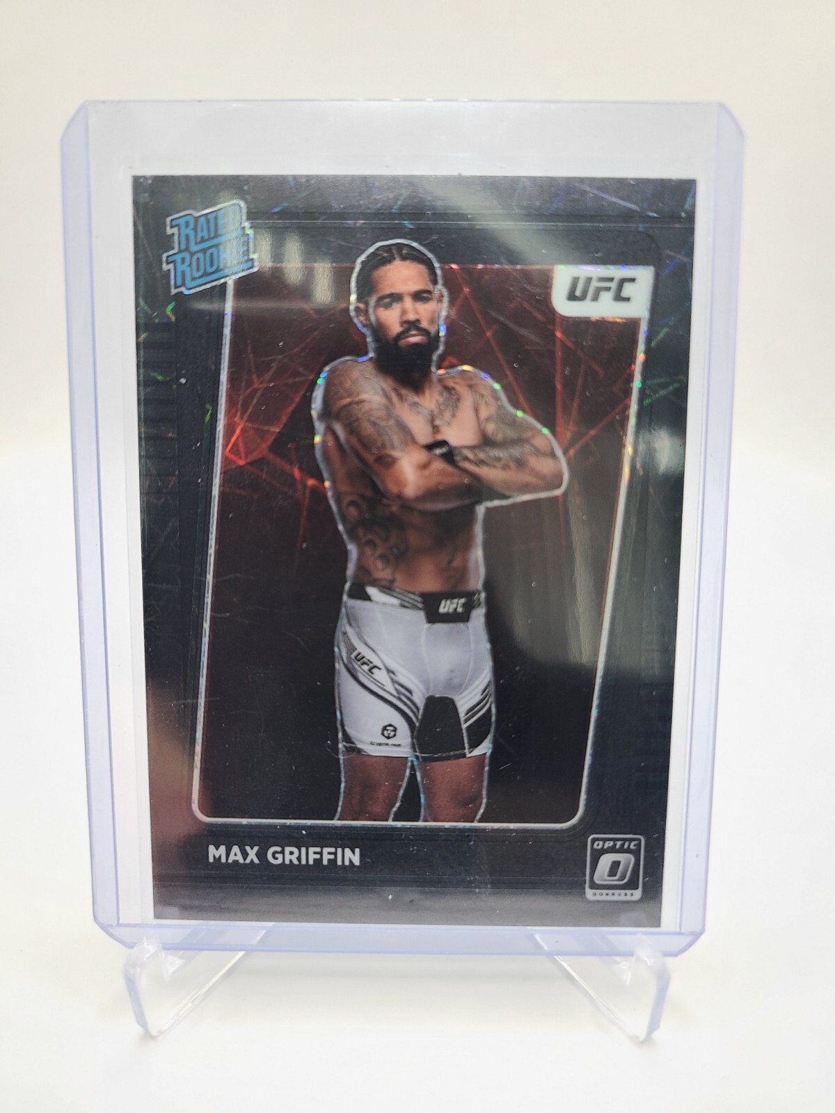 2022 Donruss Optic UFC No. 119 Max Griffin RR RC Black Velocity 25/39