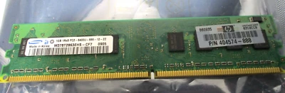 Samsung 1GB 240-Pin PC2-6400 DDR2 800Mhz Non-ECC SDRAM Memory M378T2863EHS-CF7 - Image 1 of 2