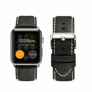 Luxus Echtleder Schnalle Armbanduhr Band Armband Gürtel für Apple Watch Serie - Bild 1 von 31