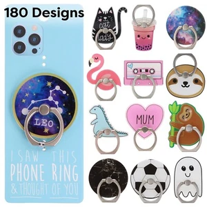 Phone Ring Holder Finger 360 Mount Stand Grip Case Kids Mobile Initial Star Sign - Picture 1 of 370