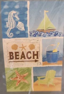 Новый домашний пляжный флаг Nantucket баннер парусник морская звезда морской конек 28 дюймов x 44 дюйма - Изображение 1 из 3