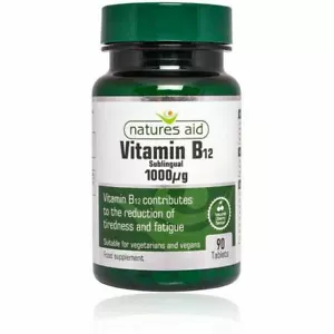VITAMIN B12 1000microgram SUBLINGUAL 90 Tablets reduces tiredness & fatigue - Picture 1 of 1
