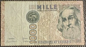 ITALIE BILLET DE 1000 LIRES (BILL 185) PETIT ETAT - Picture 1 of 3