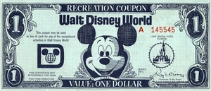 Scarce 1971 Recreation Coupon Disney Dollars ** Lowest Price on ebay - Picture 1 of 2