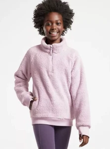 Athleta Girl So Snug Sherpa Half Zip Size XS/6 Color Shasta Purple - Picture 1 of 11