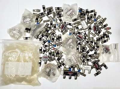 RG6 Coax Compression Connectors Universal Cable Fitting Ends CATV SATV F Type HD - Image 1 of 4