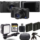 Sony ZV-1 Digital Camera (Black)+ Extra Battery + LED - 32GB Kit