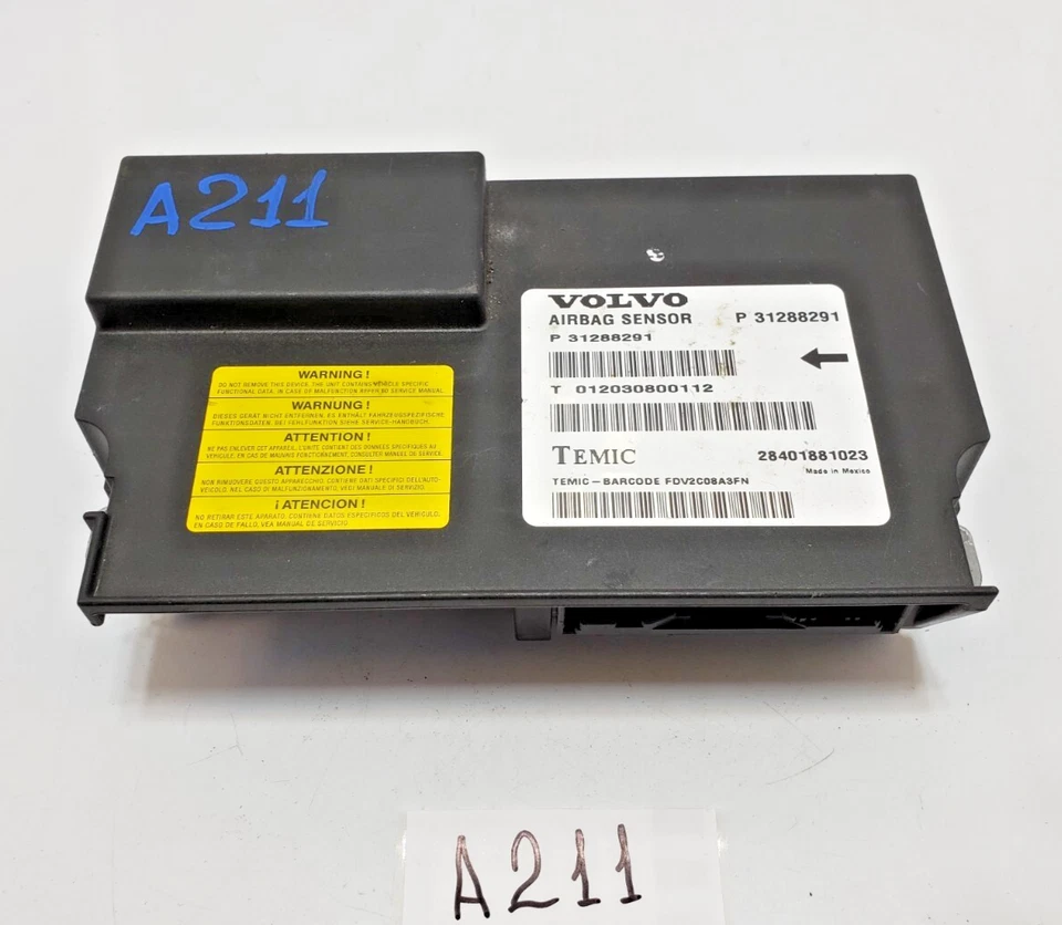 ✅ Módulo de unidad de control de retención de bolsa de aire OEM Volvo S80 SRS Foto 1 de 4