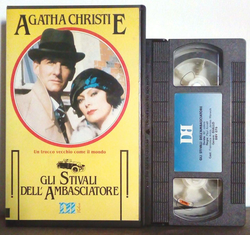 Vhs Gli Stivali Dell'Ambasciatore Film Giallo Agatha Christie Videocassetta(V118 - Immagine 1 di 1
