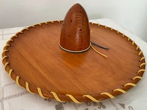 Rare Frank O'Brien Wattle Products, AUSTRALIAN Wood  Platter, Mexican Hat - Picture 1 of 4