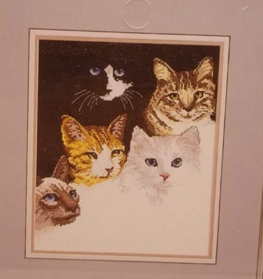 NIP! Cat's Eyes Counted Cross Stitch Pattern by Janlynn's Just-a-Chart - Image 1 of 3