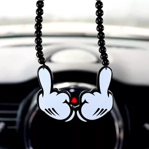 3D Micky Middle Finger Car Hanging Ornament Charm Dangling Pendant For Honda - Picture 1 of 7