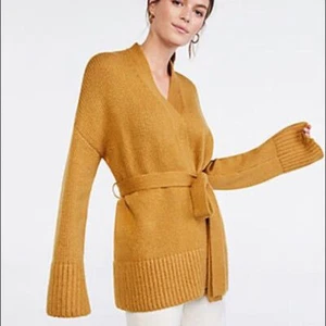 Ann Taylor Yellow Belted Cardigan - Picture 1 of 8