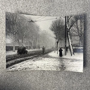 Rumpf 105 Park Grove Vintage Foto Winter Schnee Yorkshire Kingston Upon History BW - Bild 1 von 11