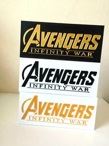 Avengers Infinity War End Game Logo Display Text Memorabilia Stand Hulk Ironman - Picture 1 of 10