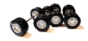 4 - DCP - Most Brands 1/64th KW, PETERBILT, CHROME DUAL WHEELS, TIRES & Axles - Picture 1 of 5
