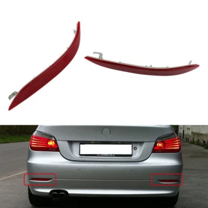 Pair Rear Bumper Reflector Light Set For BMW 5 SERIES E60 E61 2003-2008 - Picture 1 of 6