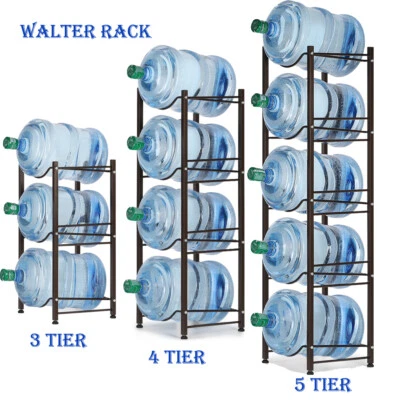 5 Gallon Water Bottle Holder 3/4/5 Tier Water Cooler Jug Storage Rack Heavy - Image 1 of 4