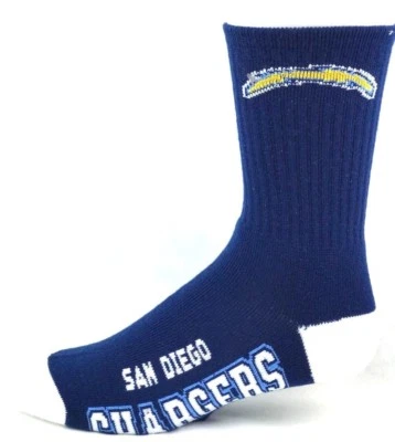 San Diego Chargers Football Navy & White Deuce Crew Socks - Image 1 of 3
