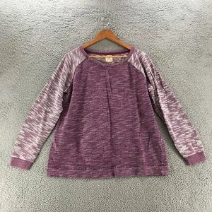 Champion Pullover Sweatshirt Womens Xl Purple Cotton Solid Raglan Long Sleeves - Picture 1 of 12