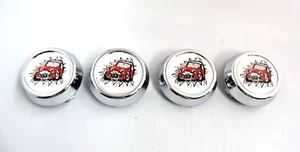 Classic Austin Mini Wheel Centre Cap , Set of 4 - SKU WH Cap-Red Car - Picture 1 of 2
