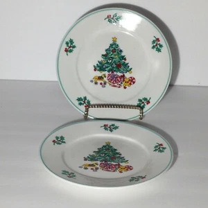 (02) GIBSON Everyday Christmas Salad Plate Dishwasher & Microwave Safe - Imagen 1 de 3