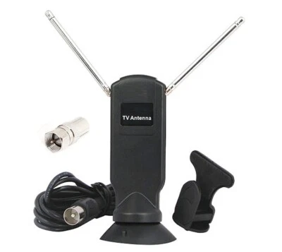 Indoor HDTV DVB-T ATSC ISDB-T VHF UHF Rabbit Ear digital TV Antenna - Image 1 of 4