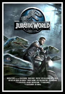 Jurassic World Raptor Movie Poster Print & Unframed Canvas Prints - Picture 1 of 2
