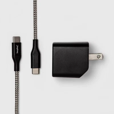 Adaptador de pared Heyday cargador rápido USB-C y USB-A + cable de 6 pies Foto 1 de 4