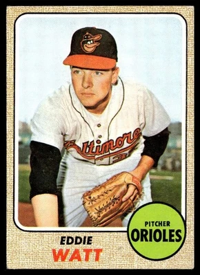 1968 Topps Eddie Watt VG+ Baltimore Orioles #186 - Image 1 of 2