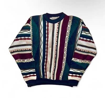 Vintage Cotton Traders 3D Knit Coogi Style Multicolor Pattern Sweater Size M - Image 1 of 2
