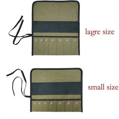 Compact Roll Up Tool Bag with Multiple Pockets for Screwdrivers and Small Parts - Image 1 of 4