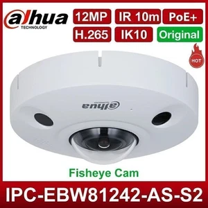 Dahua 12MP 4K Panoramic Fisheye 2-Way Audio WizMind IP Camera IPC-EBW81242-AS-S2 - Picture 1 of 10