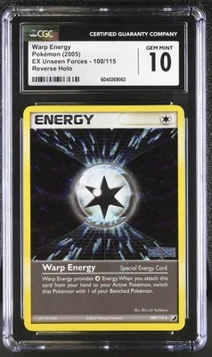 CGC 10 Warp Energy EX Unseen Forces 100/115 Reverse Holo Pokemon Card - Image 1 of 2