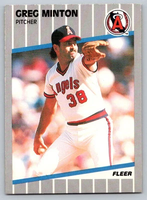 1989 Fleer #485 Greg Minton California Angels - Image 1 of 2