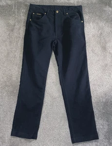 Peter Christian Moleskin Jeans Mens W34 L30 Indigo/Dark Blue Brass Rivets VGC - Picture 1 of 10