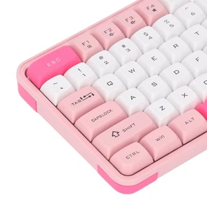 Neu Pink Wireless BT Tastatur Und Maus Combo Dual Mode 100 Tasten Gaming Tastat - Photo 1/24